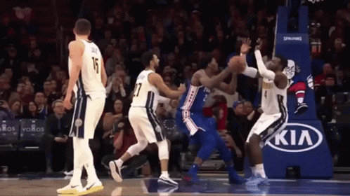 Joel Embiid Wave GIF - Joel Embiid Wave Sixers - Discover & Share GIFs