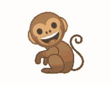 monkey tail wag wagging tail emoji