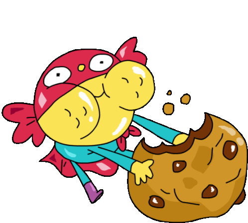 Hungry Hero Eats A Giant Cookie Sticker - Sugar Hero Eating Hungry Stickers