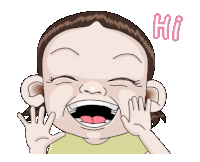 Hallo Hi Sticker - Hallo Hi Smile Stickers