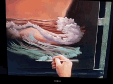 Bob Ross Painting GIF - Bob Ross Painting Waves GIFs