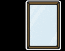 a picture frame with a mirror inside of it