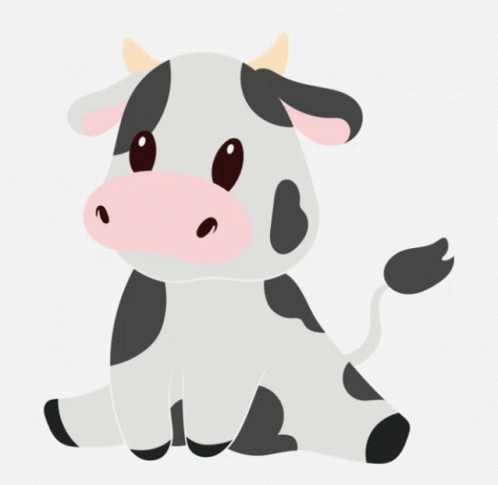 Wallpaper Cute cow cartoon 