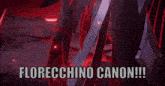 a red background with the words florecchio canon written in white