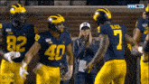 a group of football players including number 7 and number 40