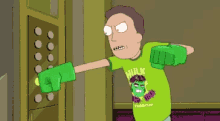 rick and morty elevator punch serious