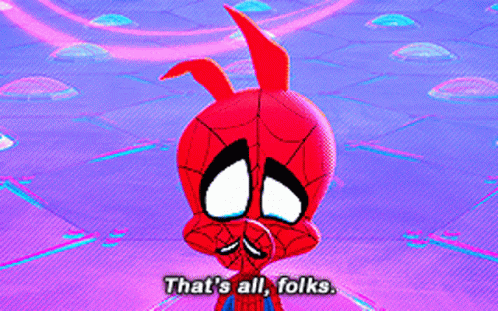 Spider Man Thats All Folks GIF - Spider Man Thats All Folks Sad GIFs