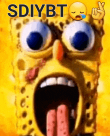 a picture of spongebob with the words sdiybt on the bottom