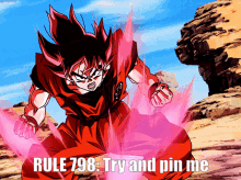 rule798 798 try and pin me pin me dragonball z