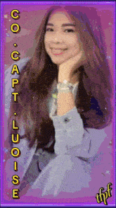a picture of a woman with the name co captiluoise written on it