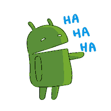 android bugdroid laugh haha