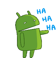 Android Bugdroid Sticker - Android Bugdroid Laugh Stickers
