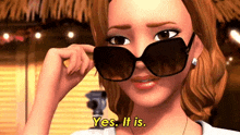 Barbie Yes It Is GIF - Barbie Yes It Is Sunglasses GIFs