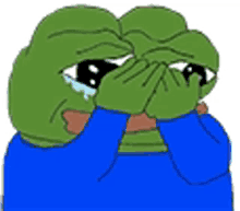 pepe the frog sad cry tears frown