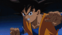 a close up of a cartoon character 's face