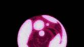 a purple background with a white circle in the middle of it