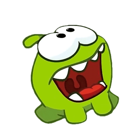 Excited Om Nom Sticker - Excited Om Nom Om Nom And Cut The Rope Stickers