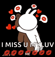 Cony And Brown Kiss GIF - Cony And Brown Kiss Love GIFs