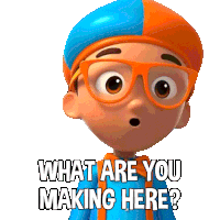 What Are You Making Here Blippi Sticker - What Are You Making Here Blippi Blippi Wonders - Educational Cartoons For Kids Stickers