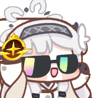 a cartoon of a girl wearing sunglasses and a headband with a star on it .