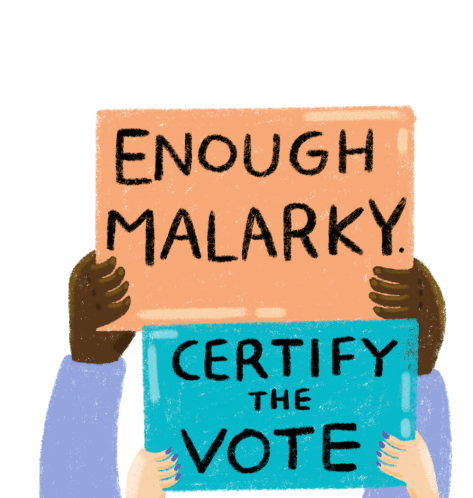 Certify The Vote Enough Malarky Sticker - Certify The Vote Enough Malarky Certify Stickers