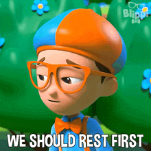 We Should Rest First Blippi GIF - We Should Rest First Blippi Blippi Wonders Educational Cartoons For Kids GIFs