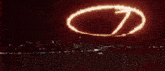 the statue of liberty is surrounded by a circle of light