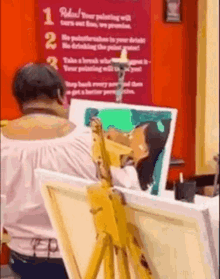 Painting Looking Back GIF - Painting Looking Back Confusion GIFs