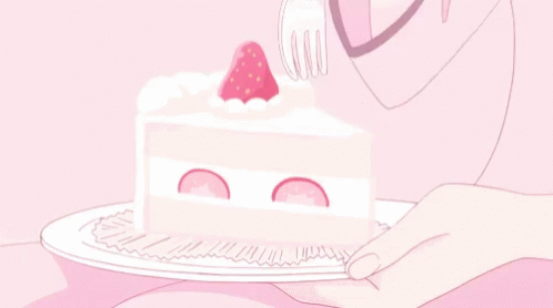 Anime Cake GIF - Anime Cake Cute - Discover & Share GIFs