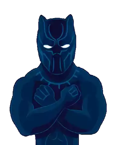 Black Panther Costume Sticker - Black Panther Costume Stickers