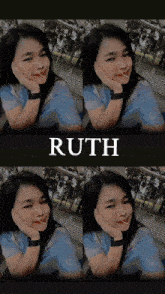a woman with the name ruth on the bottom