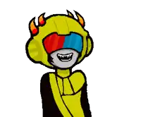 a pixel art drawing of a monster with a yellow hoodie