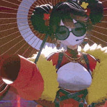 a cartoon character wearing sunglasses and a microphone