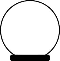a black and white circle on a white background .
