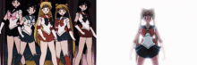 a group of anime characters standing next to each other