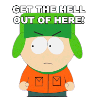 Get The Hell Out Of Here Kyle Broflovski Sticker - Get The Hell Out Of Here Kyle Broflovski South Park Stickers