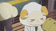 a cartoon character with a sheep costume on