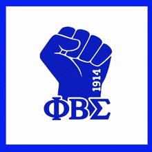a logo for phi beta sigma with a fist and the year 1914