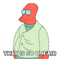 That Is So Unfair Zoidberg Sticker - That Is So Unfair Zoidberg Futurama Stickers