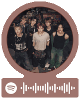 a picture of a group of young men with a spotify code below them