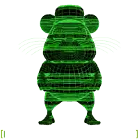 a computer generated image of a mouse with the letter j in the corner
