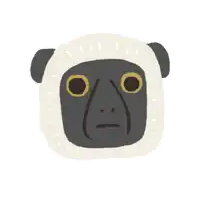 a drawing of a monkey 's face with a sad expression