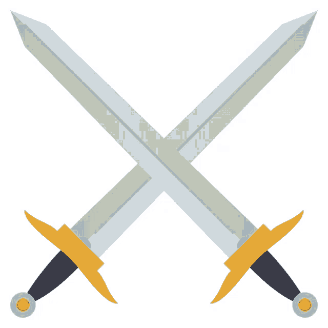 Two Crossed Swords Sticker