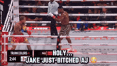 a boxing match between paul and trunk colors with the words holy on the bottom