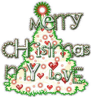 Merry Christmas My Love Hearts Sticker - Merry Christmas My Love Hearts Stickers
