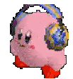 Kirby Headphones Sticker - Kirby Headphones - Discover & Share GIFs