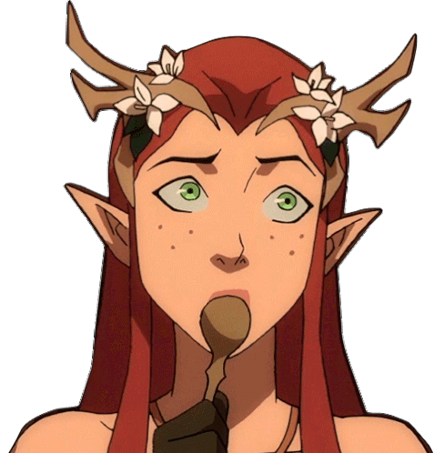 Confused Keyleth Sticker - Confused Keyleth The Legend Of Vox Machina Stickers