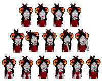 a cartoon drawing of a girl with horns and the letter g on her shirt