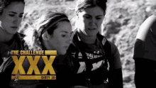 a black and white photo of a group of women with the challenge xxx dirty 30 written on the bottom
