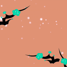 a pink background with green flowers and the words ' islamic '